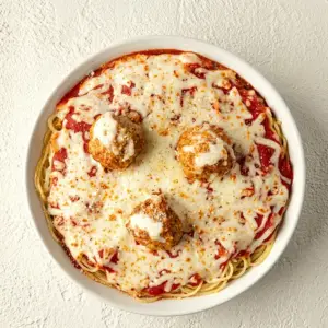 Fazoli's Baked Spaghetti with Meatballs
